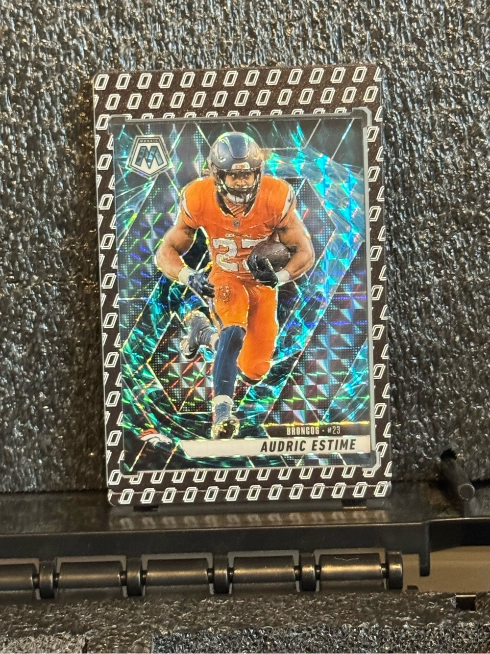 🔥 2025 Audric Estime Panini Mosaic Genesis Prizm Card #denverbroncos